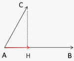 Projeté orthogonal, vecteurs dans le même sens