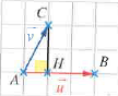 Exemple de produit scalaire avec projeté orthogonal, figure 2