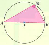 Cercle de diamètre AB avec un point M sur le cercle