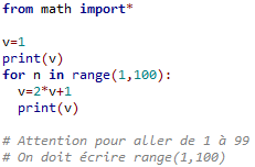 Programme Python pour la suite récurrente