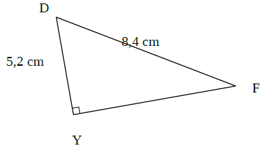 Triangle DYF rectangle en Y