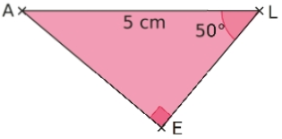 Triangle LEA rectangle en E