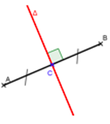 Segment — axes et centre de symétrie