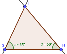 Construction d'un triangle — 1 côté et 2 angles