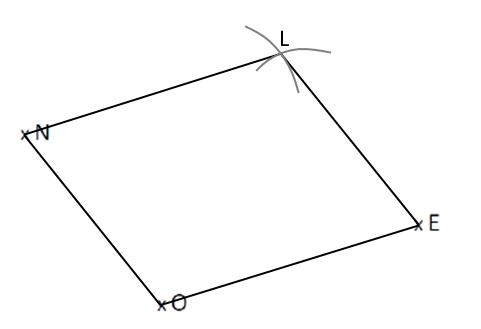 Construction d'un parallélogramme — étape 3