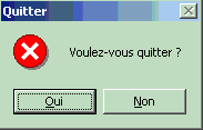Boîte de dialogue Quitter