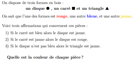 Le jeu des 3 pièces - énoncé partie 1