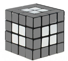 Figure 2 : cube avec cubes grisés
