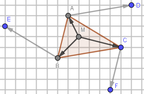 Correction : triangle ABC avec points D, E, F