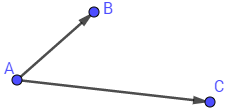 Triangle ABC pour construire le vecteur AB + AC