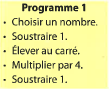 Programme de calcul 1